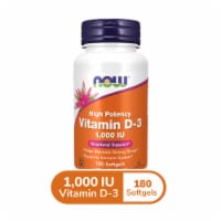 Now Vitamin D-3 Softgels1000 IU 180 Count
