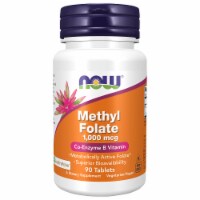 Now Methyl Folate Co-Enzyme B Vitamin Dietary Supplement Tablets 1000mcg