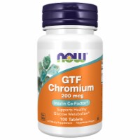 NOW Foods GTF Chromium Insulin Co-Factor Health Dietary Supplement Tablets 200mcg