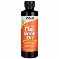 NOW Foods Certified Organic Flax Seed Oil 12 fl oz Liq