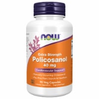 NOW Foods Extra Strength Policosanol Cholesterol Support Health Veg Capsules 40mg