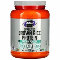 NOW Foods Sports Sprouted Brown Rice Protein Powder Pure Unflavored - 2 lbs (907 g)