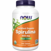 NOW Foods Certified Organic Spirulina 500 mg 500 Tabs