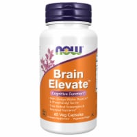 NOW Foods Brain Elevate Cognitive Function Dietary Supplement Veg Capsules