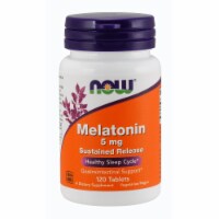 Now Melatonin Sustained Release Healthy Sleep Cycle Gastrointestinal Support Tablets 5mg