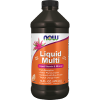 NOW Foods  Liquid Multi Iron Free   Tropical Orange
