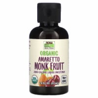 NOW Foods Organic Amaretto Monk Fruit Zero-Calorie Liquid Sweetener - 1.8 fl oz (53 ml)