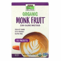 NOW Foods Real Food Organic Monk Fruit Zero-Calorie Sweetener 70 Packets - 2.47 oz