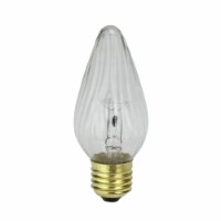 Vickerman Pack of 25 Transparent Clear Flame E26 Base Replacement F15 Light Bulbs 40W