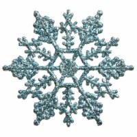 8  Baby Blue Glitter Snowflake 12/Pvc Bx - M101632