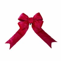 Vickerman 24  X 30  Red Nylon Outdoor Bow 7  Size - L130324