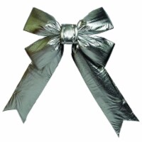 Vickerman 24 x 30 Silver Lamé Indoor Commercial Christmas Bow