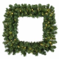 48  Grand Teton Sq Wreath 200Wmwht Led