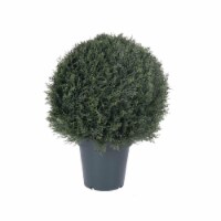 Vickerman T160020 20 in. UV Artificial Green Pond Cypress Ball in Pot