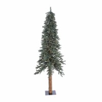 Vickerman 7 Foot Natural Bark Alpine Artificial Christmas Tree with LED Lights