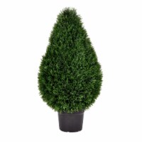 Vickerman TP171636 UV CedarTeardrop Shaped Everyday Topiary in Pot - 36 in.