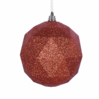4.75  Burn Orange Glitter Geo Ball 4/Bag - M177318DG