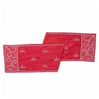 Vickerman QTX17313 12 x 60 in. Filigree Scroll Table Runner - Red