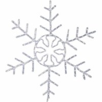 36  Purewht Led Twinkle Forked Snowflake