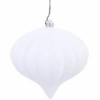 Vickerman N151211DSV 5.7 in. White Shiny Onion UV Drilled, White - 3 per Bag