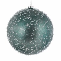 4.75  Sea Blue Ice Ball Ornament 4/Bag