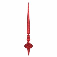 18  Red Glitter Cupola Finial 2/Bag