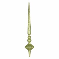 18  Lime Glitter Cupola Finial 2/Bag