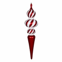 51  Red/White Candy Finial Orn - M180105