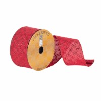 2.5 x10Yd Red Glitter Reverse Clover - Q180725
