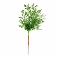 10  Lime Pinecone Glitt Leaf Pick 12/Bg