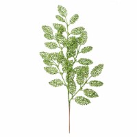 22  Lime Glitter Loral Leaf Spray 12/Bg - L186473