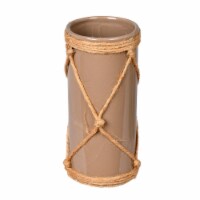 8  Sandstone Ceramic Vase in Jute Rope - FQ199108