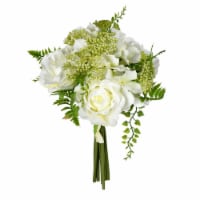 12'' White Rose Bouquet 2/Pk - FS190501
