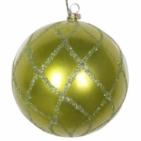 4  Lime Candy Glitter Net Orn 3/Bag - MT198073D
