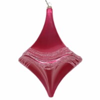 Vickerman 8  Mauve Candy Glitter Drop Ornament - MT194045D