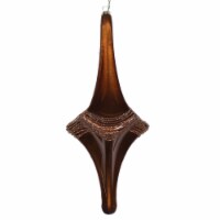 Vickerman 12  Mocha Candy Glitter Drop Ornament - MT194176D