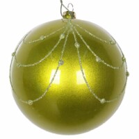 4  Lime Candy Glitter Curtain Orn 4/Bag - MT194573D
