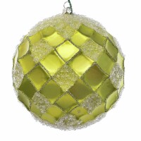 4.75  Lime Net Beaded Ball 3/Bag