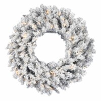 24  Frosted Silver Wreath Duralit 50Ww