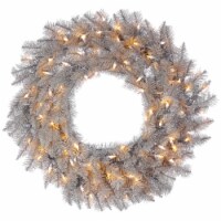 30  Platinum Fir Wreath Duralit 100Ww