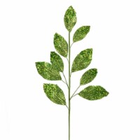 29  Lime Glitter Leaf Spray 6/Bag - QG191873