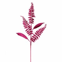 33  Berry Red Fern Leaf Spray 6/Bag