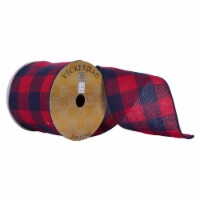 4 X10Yd Red Black Plaid Ribbon