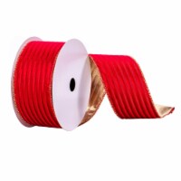 2.5 X10Yd Red Stripe Gold Back Ribbon