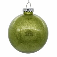 4 Lime Glitter Clear Ball 6/Bag