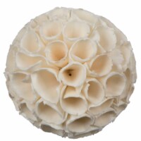 Vickerman H7SCRL900 3.2 in. Sola Crape Ball Artificial Flowers, Natural - 25 Piece per Pack