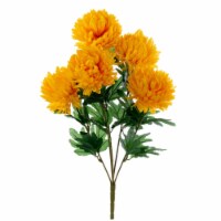 Vickerman FJ210507 23 in. Artificial Marigold Mum Bush x 5, Yellow