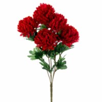 Vickerman FJ210503 23 in. Artificial Crimson Mum Bush x 5, Red