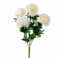 Vickerman FJ210511 23 in. Artificial Mum Bush x 5, White Yellow