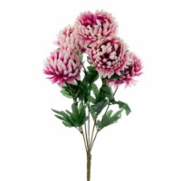 Vickerman FJ210545 23 in. Artificial Mum Bush x 5, Mauve White